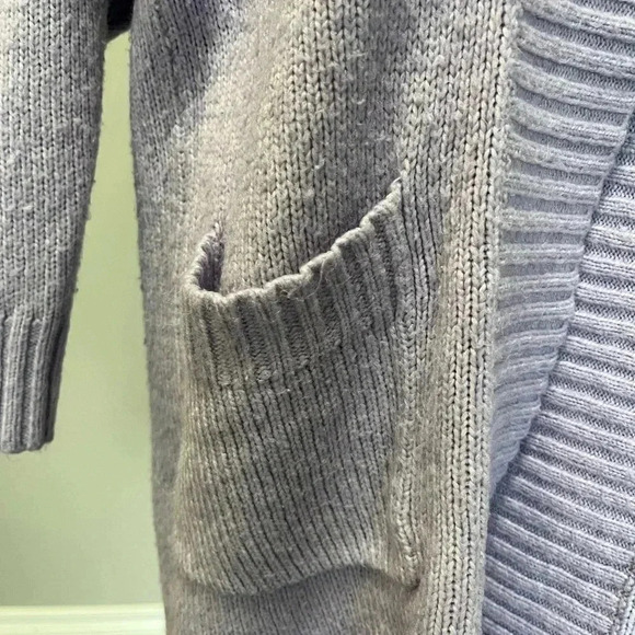 Aerie Oversized Open Front Knit Cardigan Lavender - Picture 6 of 8